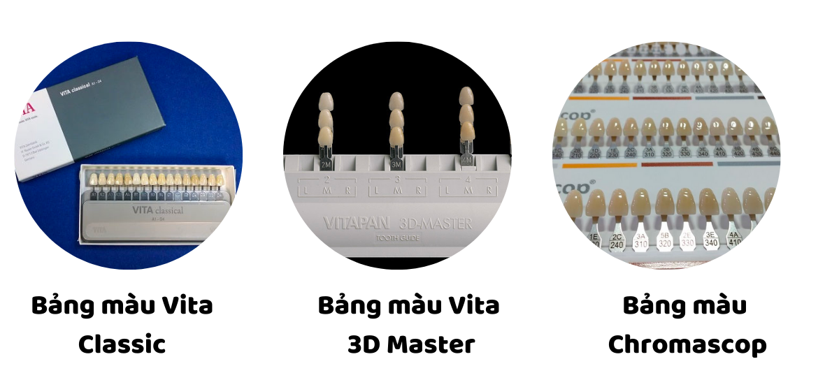 các bảng màu răng sứ phổ biến hiện nay